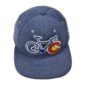 Colorado Mens Retro Colorado Logo Trucker Hat Bicycle Look Blue OSFM Cap